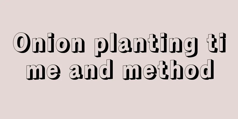 Onion planting time and method