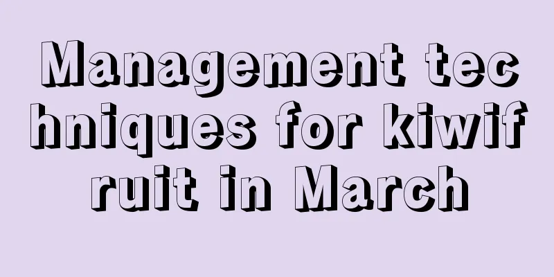 Management techniques for kiwifruit in March