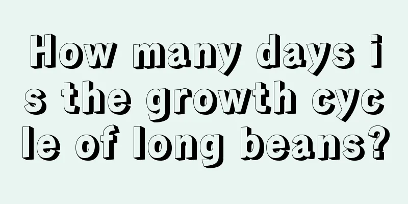 How many days is the growth cycle of long beans?