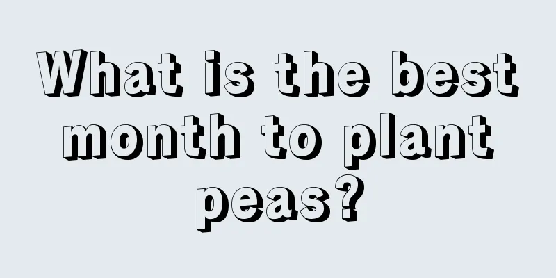 What is the best month to plant peas?