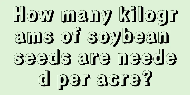 How many kilograms of soybean seeds are needed per acre?