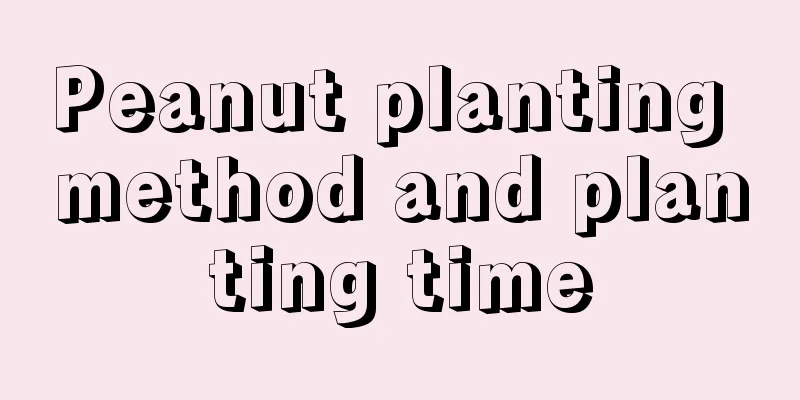 Peanut planting method and planting time