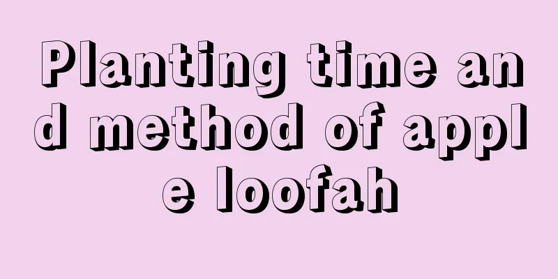 Planting time and method of apple loofah