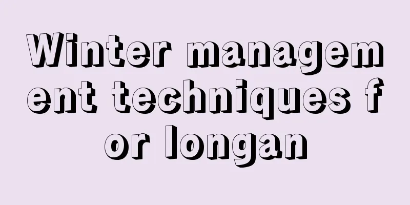 Winter management techniques for longan