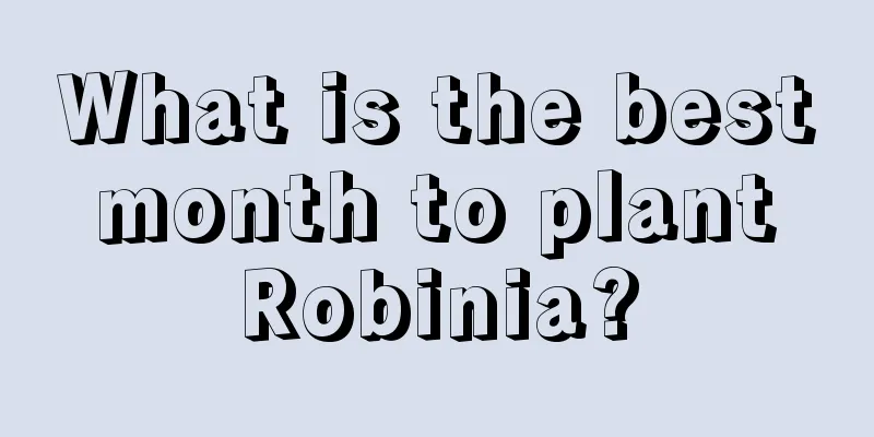 What is the best month to plant Robinia?