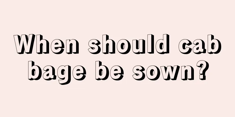 When should cabbage be sown?