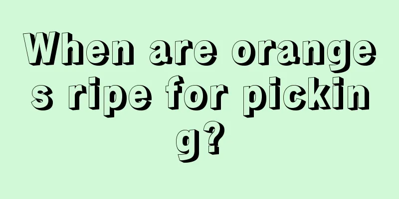 When are oranges ripe for picking?