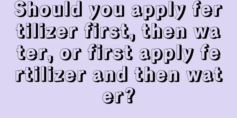 Should you apply fertilizer first, then water, or first apply fertilizer and then water?