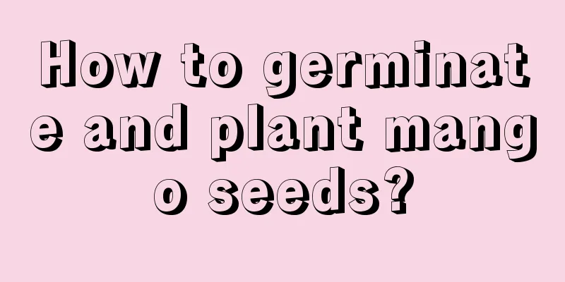 How to germinate and plant mango seeds?