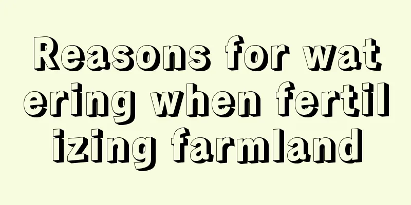 Reasons for watering when fertilizing farmland