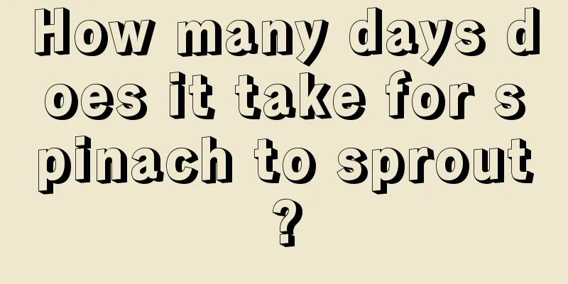 How many days does it take for spinach to sprout?