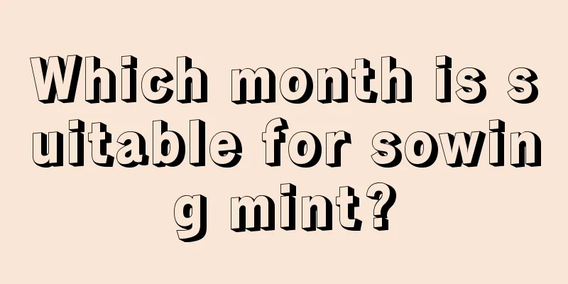 Which month is suitable for sowing mint?