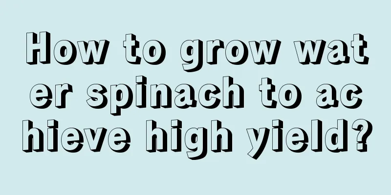 How to grow water spinach to achieve high yield?