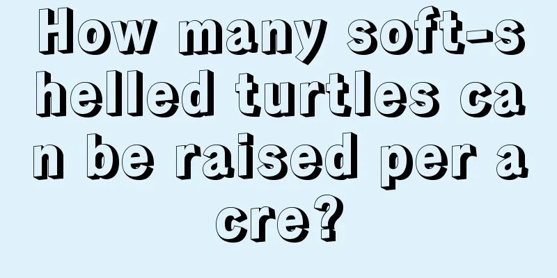 How many soft-shelled turtles can be raised per acre?