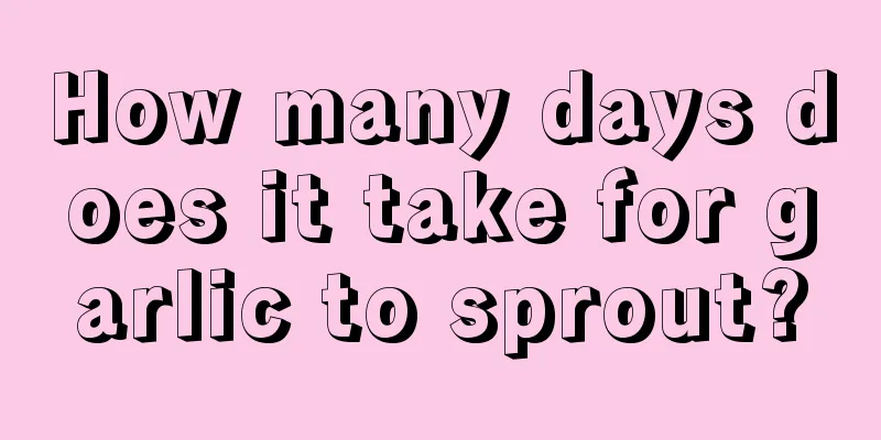 How many days does it take for garlic to sprout?