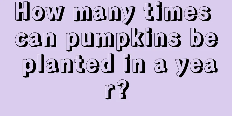 How many times can pumpkins be planted in a year?