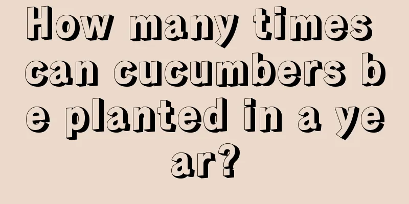 How many times can cucumbers be planted in a year?