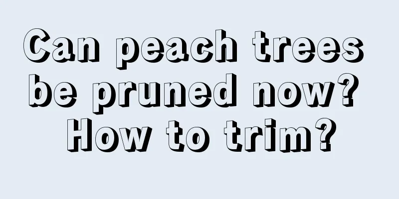 Can peach trees be pruned now? How to trim?