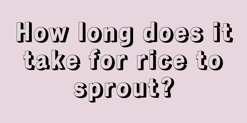 How long does it take for rice to sprout?