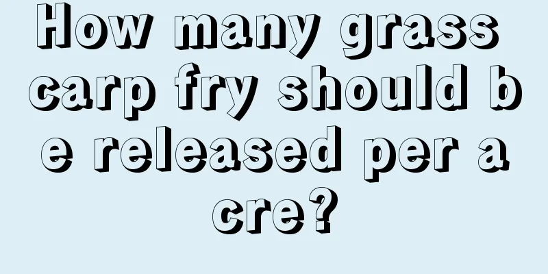 How many grass carp fry should be released per acre?