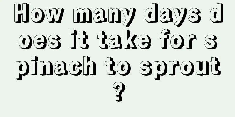 How many days does it take for spinach to sprout?