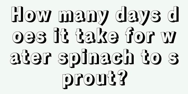 How many days does it take for water spinach to sprout?