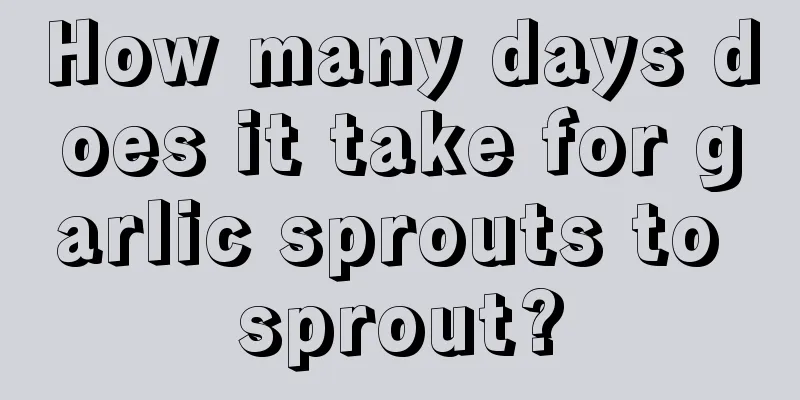 How many days does it take for garlic sprouts to sprout?