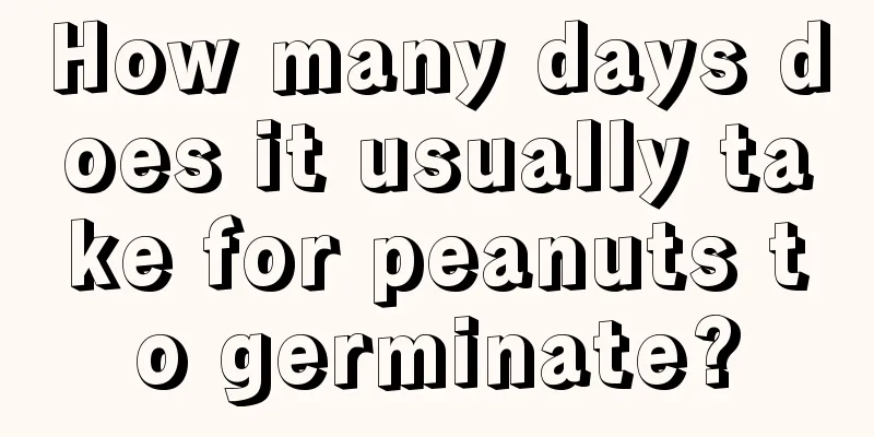 How many days does it usually take for peanuts to germinate?