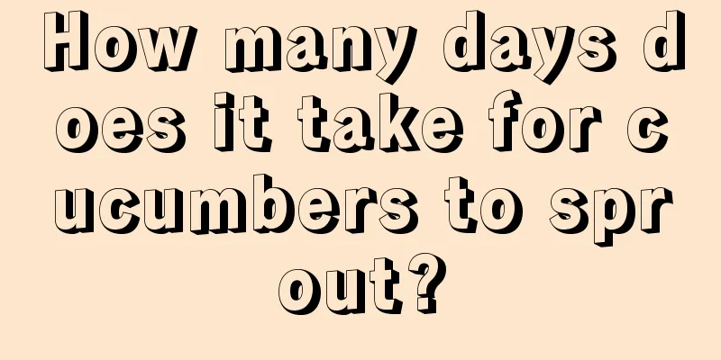 How many days does it take for cucumbers to sprout?