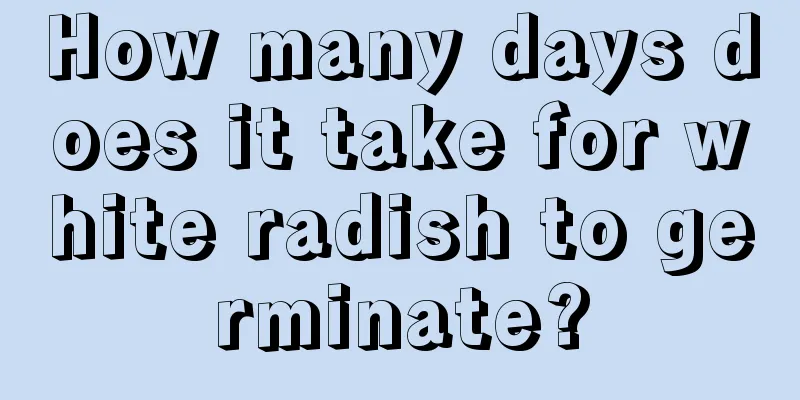 How many days does it take for white radish to germinate?