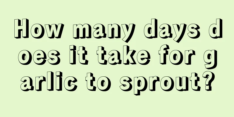 How many days does it take for garlic to sprout?