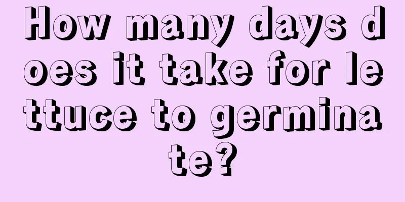 How many days does it take for lettuce to germinate?