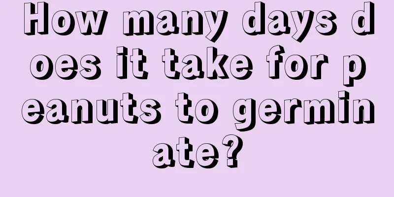 How many days does it take for peanuts to germinate?