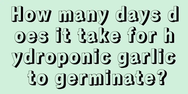 How many days does it take for hydroponic garlic to germinate?