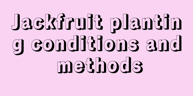 Jackfruit planting conditions and methods