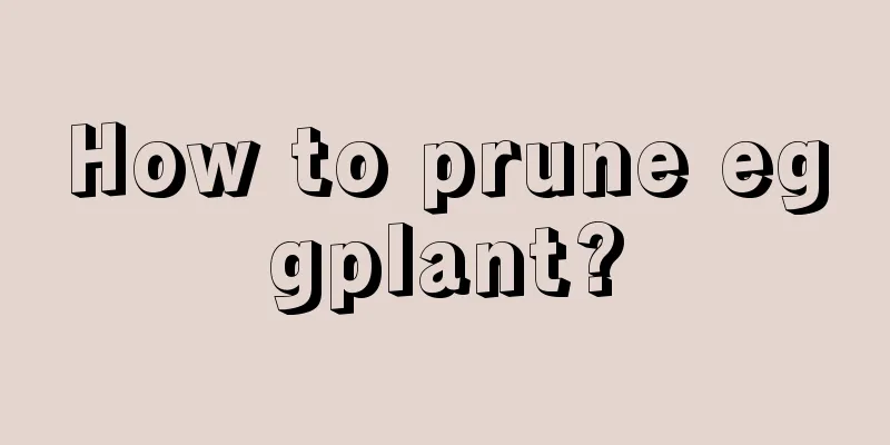 How to prune eggplant?