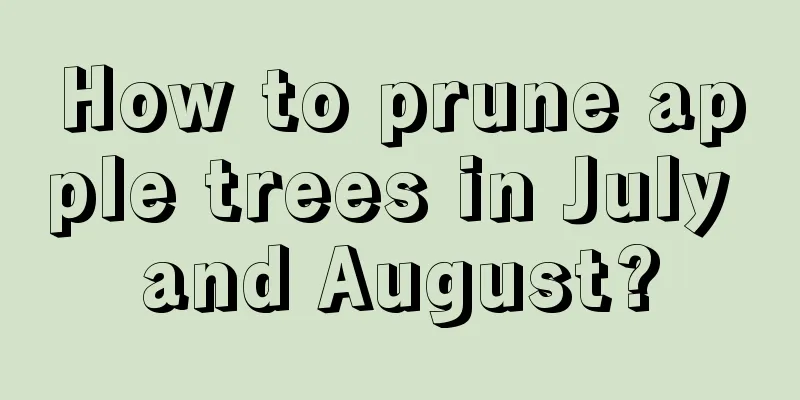 How to prune apple trees in July and August?