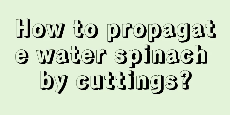 How to propagate water spinach by cuttings?