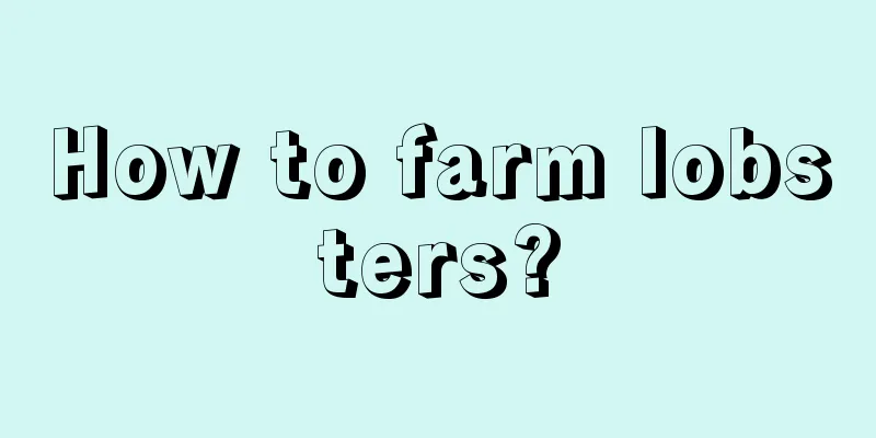 How to farm lobsters?