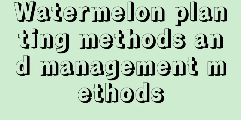 Watermelon planting methods and management methods