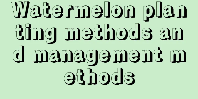 Watermelon planting methods and management methods