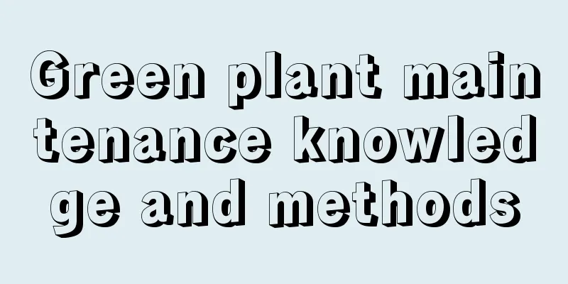 Green plant maintenance knowledge and methods