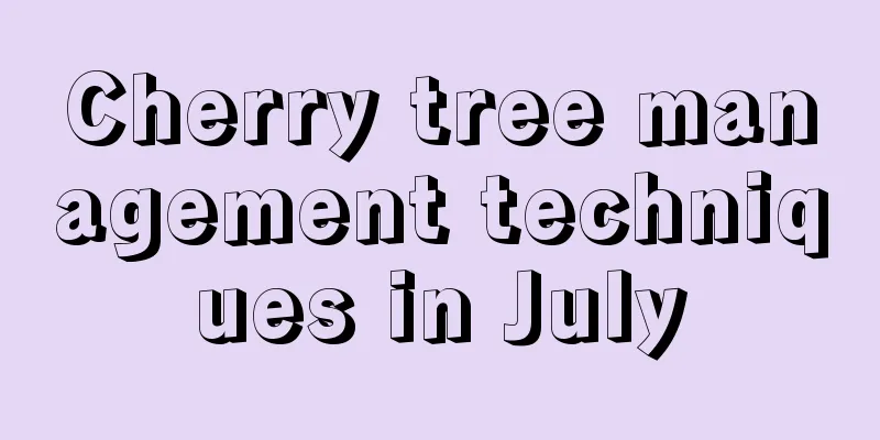 Cherry tree management techniques in July