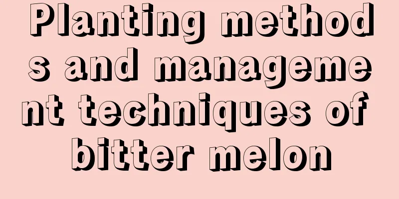 Planting methods and management techniques of bitter melon