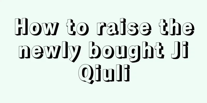 How to raise the newly bought Ji Qiuli