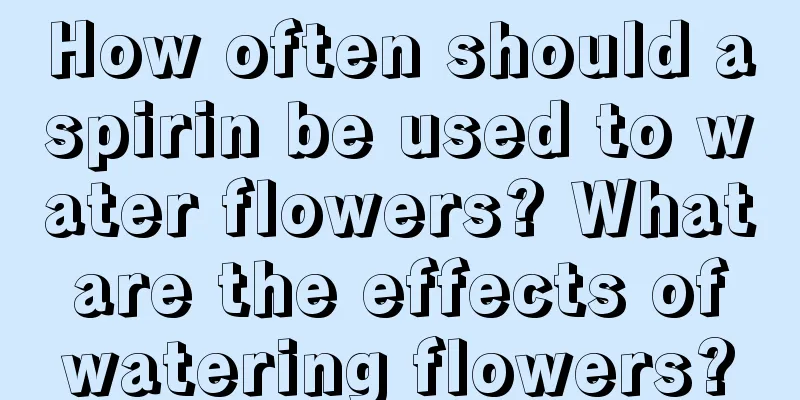 How often should aspirin be used to water flowers? What are the effects of watering flowers?