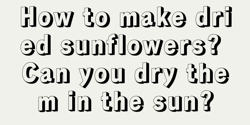 How to make dried sunflowers? Can you dry them in the sun?