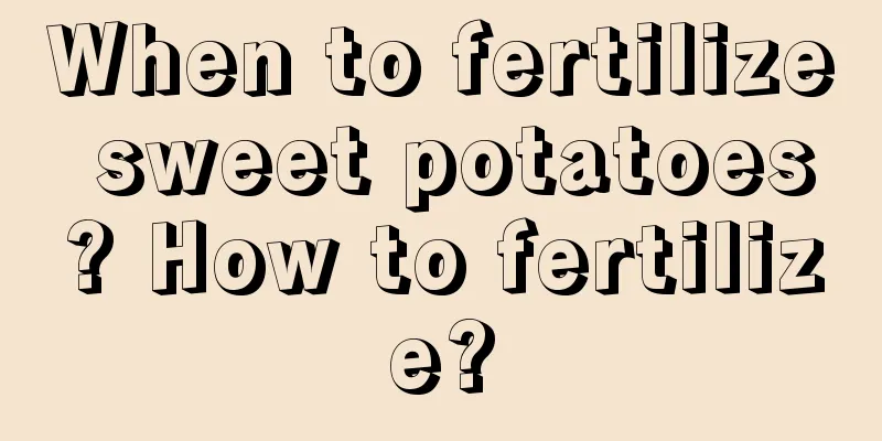 When to fertilize sweet potatoes? How to fertilize?