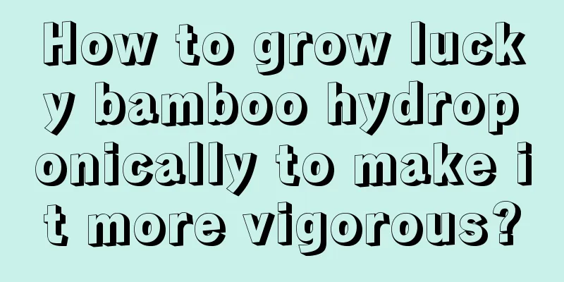 How to grow lucky bamboo hydroponically to make it more vigorous?