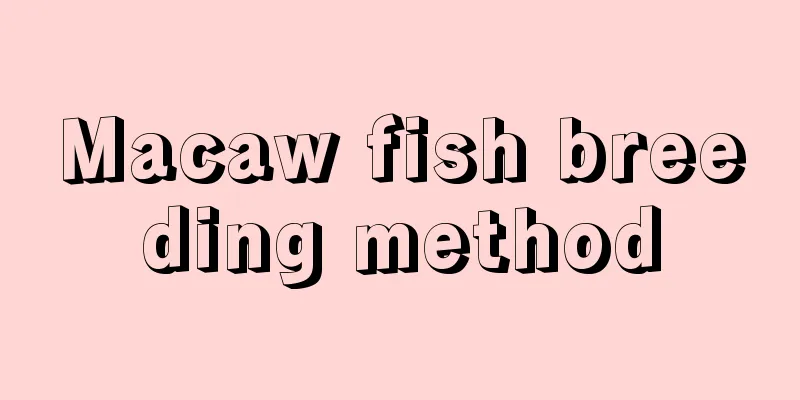 Macaw fish breeding method